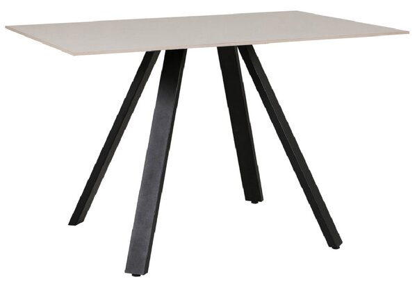 Quincy Ceramic Small Rectangular Dining Table In Grey And Black