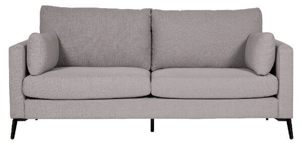 Raleigh Fabric 3 Seater Sofa With Black Legs In Greige