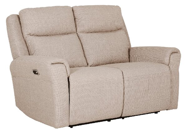 Rochester Fabric 2 Seater Electric Recliner Sofa In Mushroom