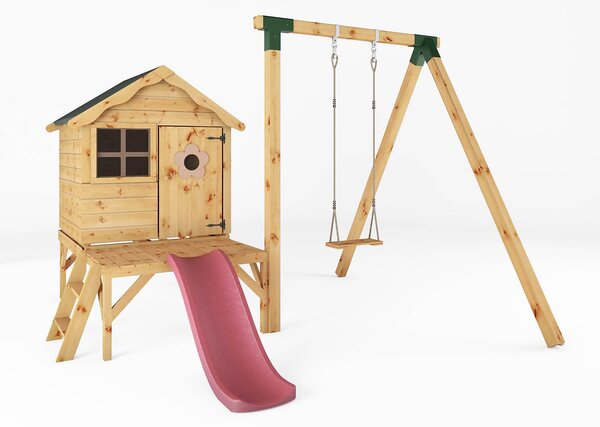 Mercia 4ft x 4ft Snug Wooden Playhouse With Tower - Installation Included