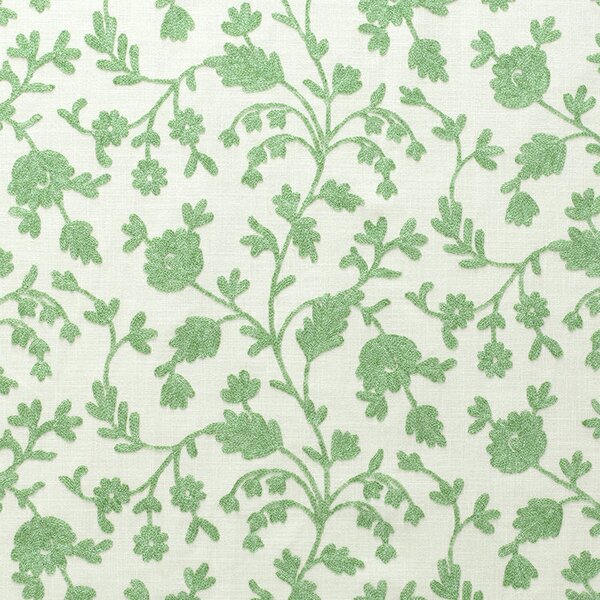 Fibre Naturelle Lucca Embroidered Fabric Thyme
