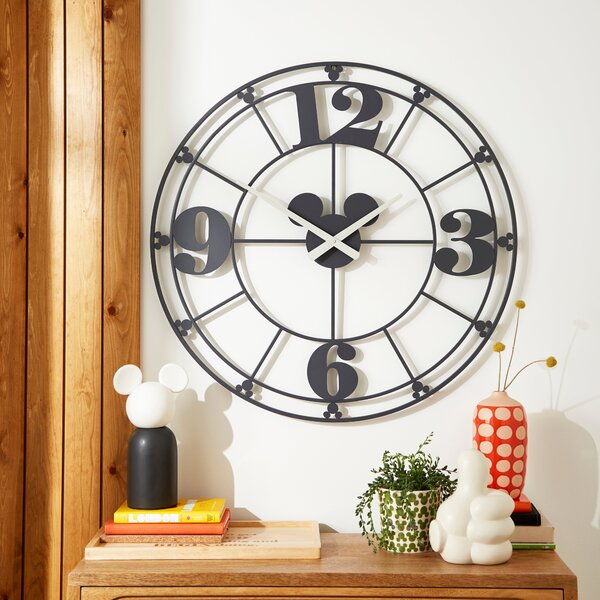 Mickey Mouse Skeleton Clock 70cm Grey