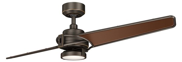 Kichler Xety Ceiling Fan with Light & Remote, 142cm Bronze