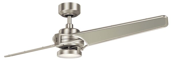 Kichler Xety Ceiling Fan with Light & Remote, 142cm Silver