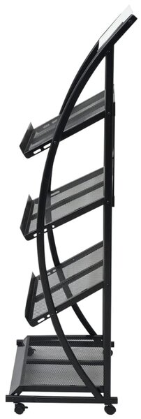 Magazine Rack 47x40x134 cm Black and White A4