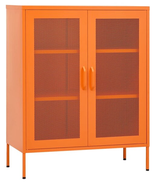 Storage Cabinet Orange 80x35x101.5 cm Steel