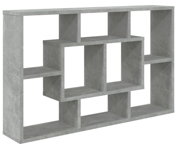 Wall Shelf Concrete Grey 85x16x52.5 cm Engineered Wood