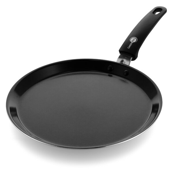 GreenPan Torino Non-Stick Aluminium Open Pancake Pan, 28cm Black