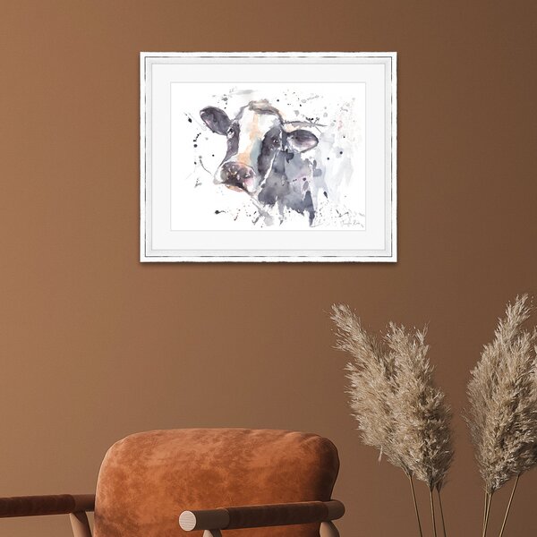Moo Cow Framed Print MultiColoured