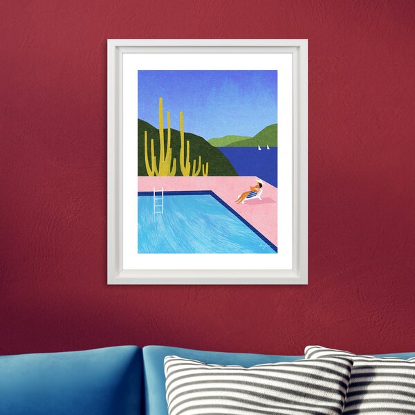 Swimming Pool I Framed Print MultiColoured
