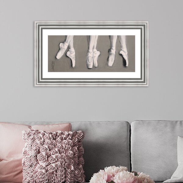 Dancing Feet Framed Print Grey