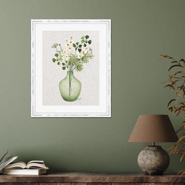 Vase I Framed Print Green