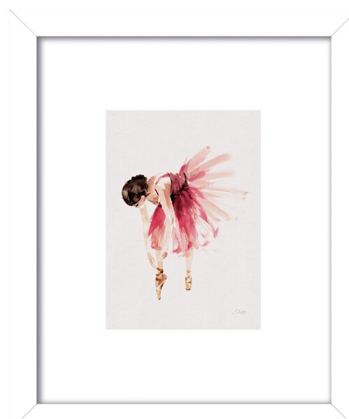Ballerina III Framed Print Pink