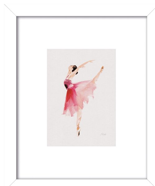 Ballerina II Framed Print Pink