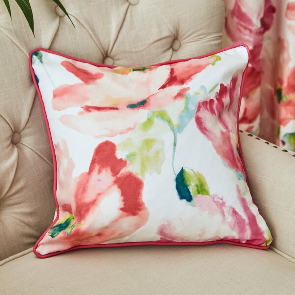 Watercolour Floral Cushion MultiColoured