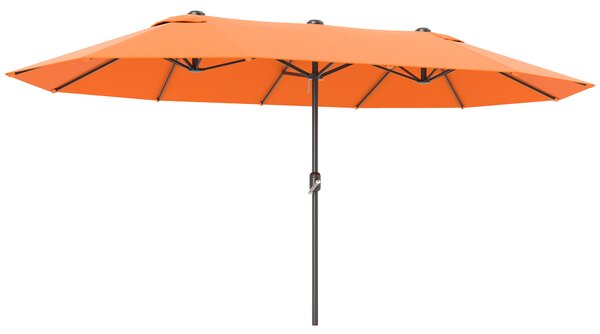Outsunny 4.6m Double-Sided Garden Parasol - Orange
