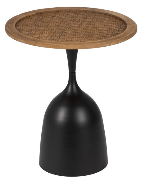 Small Side Table Black Golden 50 x 50 x 57 cm