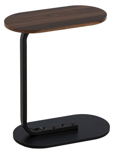 Small Side Table Brown Black 50 x 26 x 61 cm