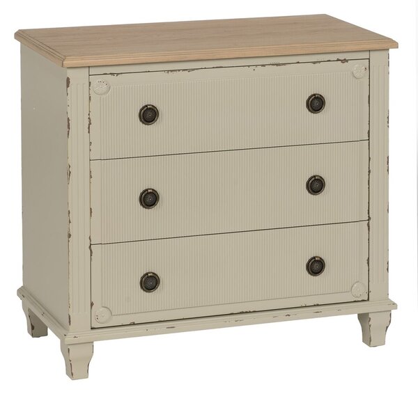 Chest of drawers Cream Natural Fir wood MDF Wood 80 x 38 x 73 cm