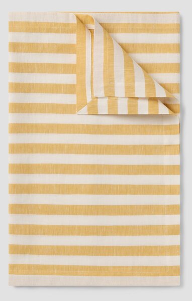 Honey Pembroke Stripe Linen Blend Table Runner | 45 x 200cm | Piglet in Bed