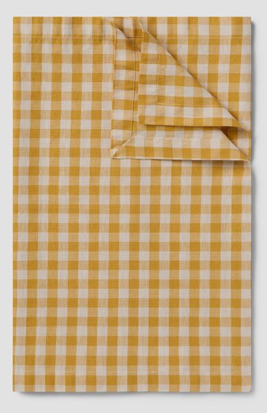 Honey Gingham Linen Blend Table Runner | 45 x 200cm | Piglet in Bed
