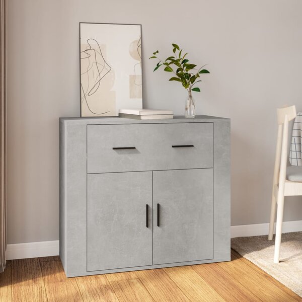 Sideboard Concrete Grey 80x33x70 cm Engineered Wood