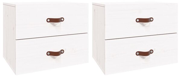 Wall-mounted Bedside Cabinets 2 pcs White 50x36x40 cm