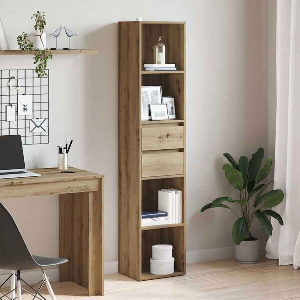 Sayreville Wooden Bathroom Cabinet With 2 Drawers - Artisan Oak