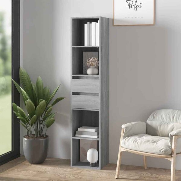 Sayreville Wooden Bathroom Cabinet With 2 Drawers - Grey Sonoma