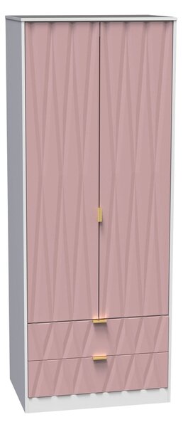 Geo Panelled 2 Door 2 Drawer Wardrobe | Roseland
