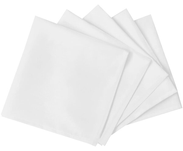 50 Dinner Napkins White 50 x 50 cm