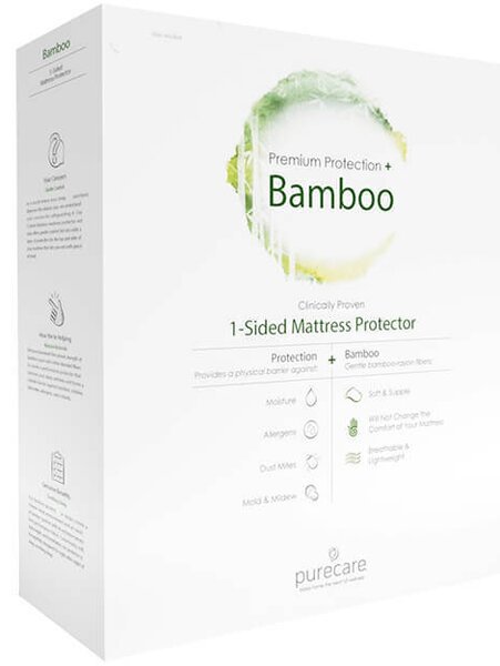 Purecare Bamboo Mattress Protector, Single