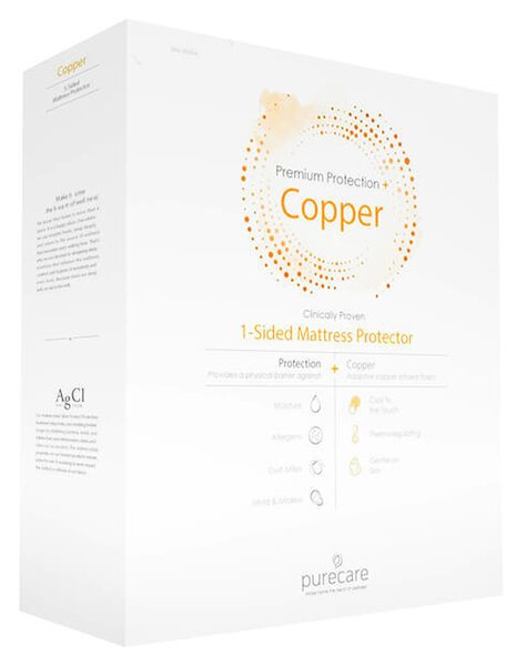 Purecare Copper Mattress Protector, Single