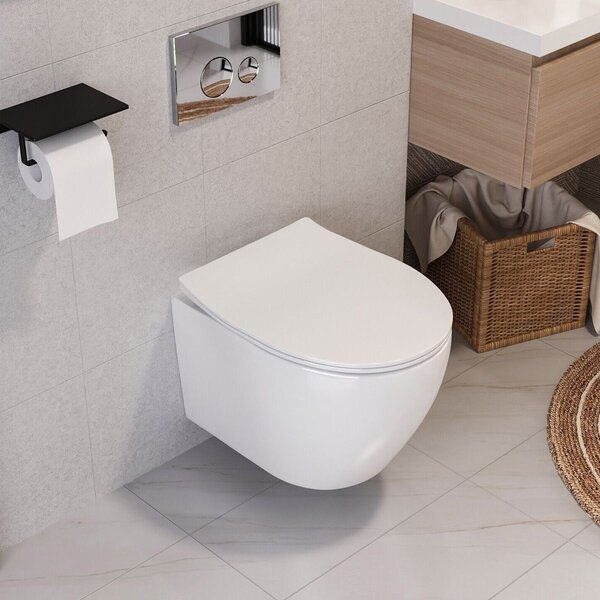 Toilet bowl WC Carlo Flat Mini Rimless + Bidet Carlo Mini