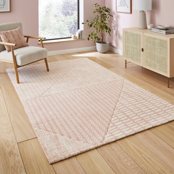 Catherine Lansfield Larsson Modern Abstract Rug Rose