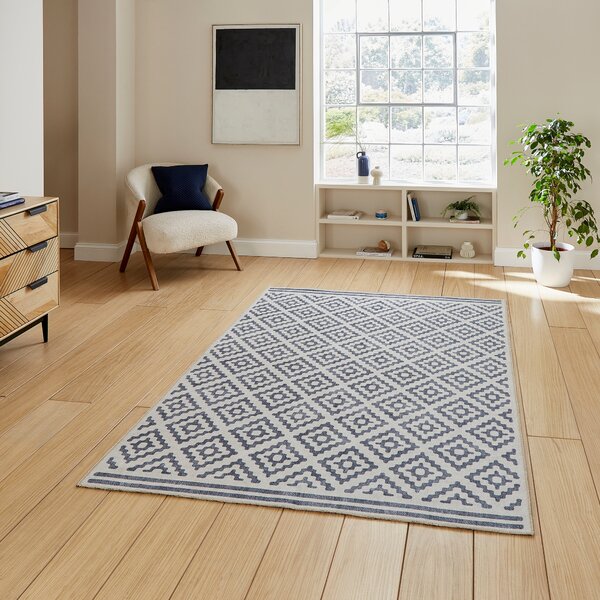 Coral H1058 Digitally Printed Rug Blue