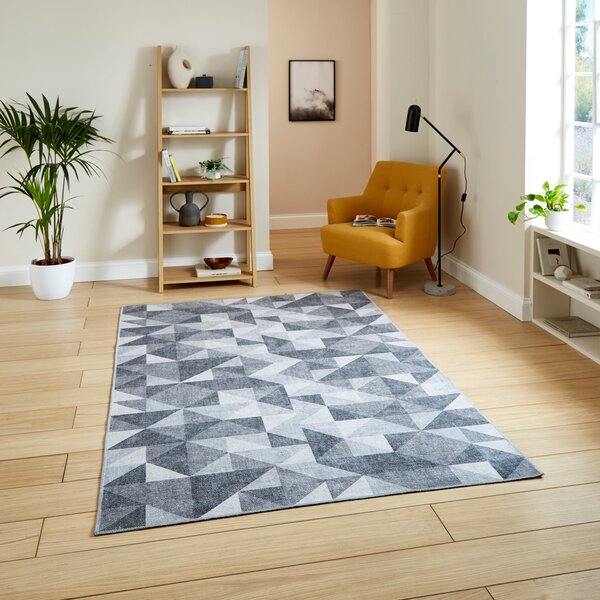 Coral H1057 Digitally Printed Rug Grey