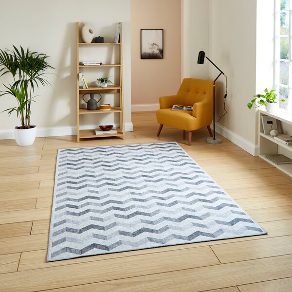 Coral H1059 Digitally Printed Rug Grey