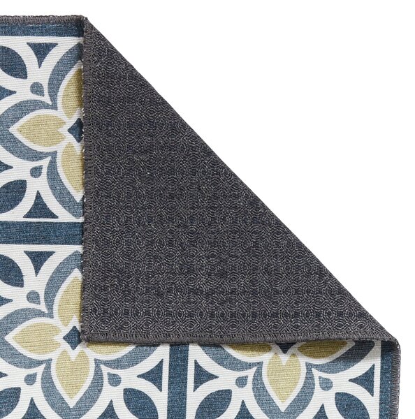 Victoria H1191 Washable Rug Grey Yellow