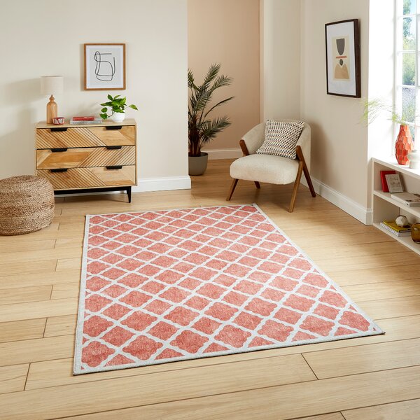 Coral H1063 Digitally Printed Rug Orange