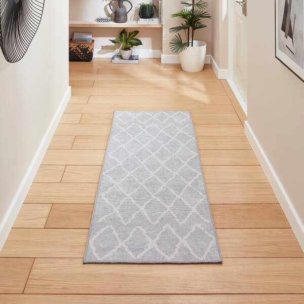 Coral H1060 Digitally Printed Runner Light Grey