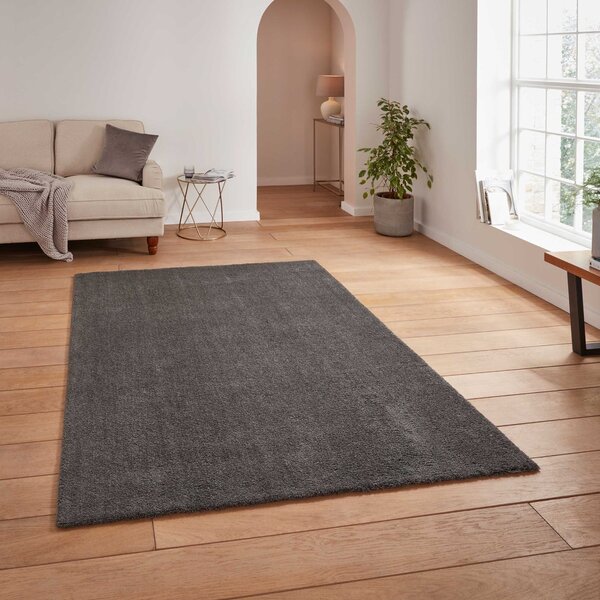 Kara Washable Rug Charcoal