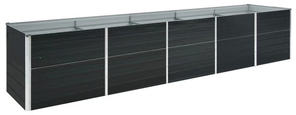 Garden Raised Bed Galvanised Steel 400x80x45 cm Anthracite