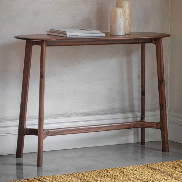 Mabie Walnut Console Table Brown