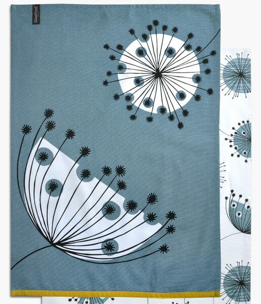 Set of 2 MissPrint Dandelion Tea Towels Blue