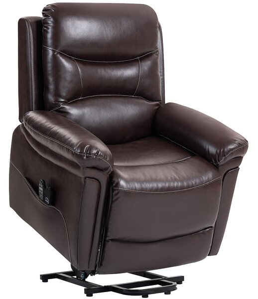 HOMCOM Power Lift Recliner Chair with Vibration Massage, Heat, USB - Brown