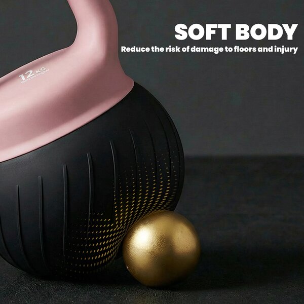 SPORTNOW Soft Kettlebell, 12kg Kettle Bell with Anti-Slip Grip for Home Gym Weight Lifting and Strength Training