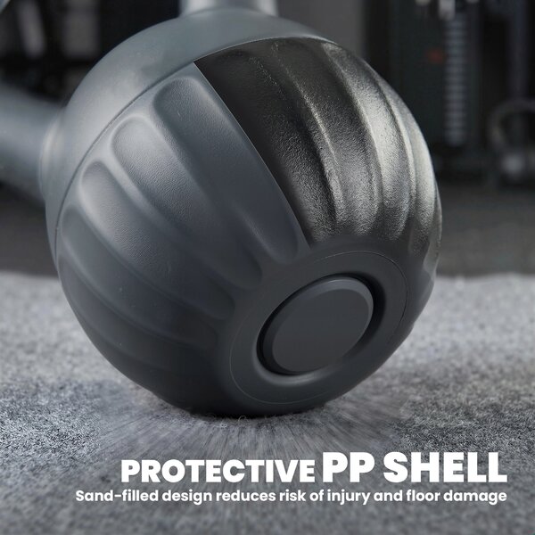 SPORTNOW Kettlebell for Strength Training Kettle Bell with Non-Slip Handle 10 kg Grey