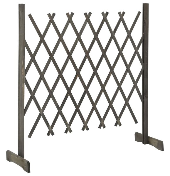 Garden Trellis Fence Grey 120x90 cm Solid Firwood