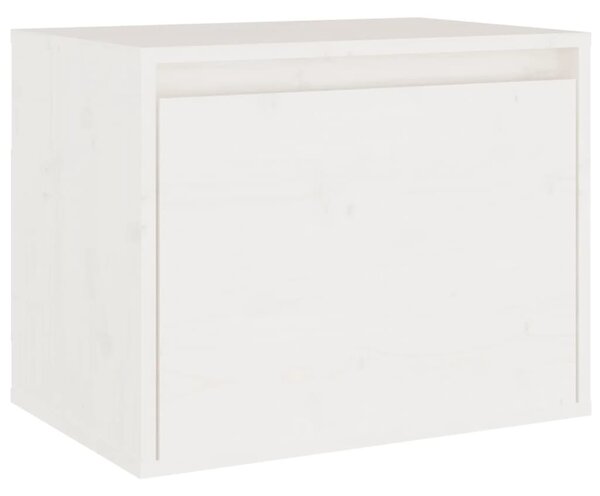 Wall Cabinet White 45x30x35 cm Solid Pinewood